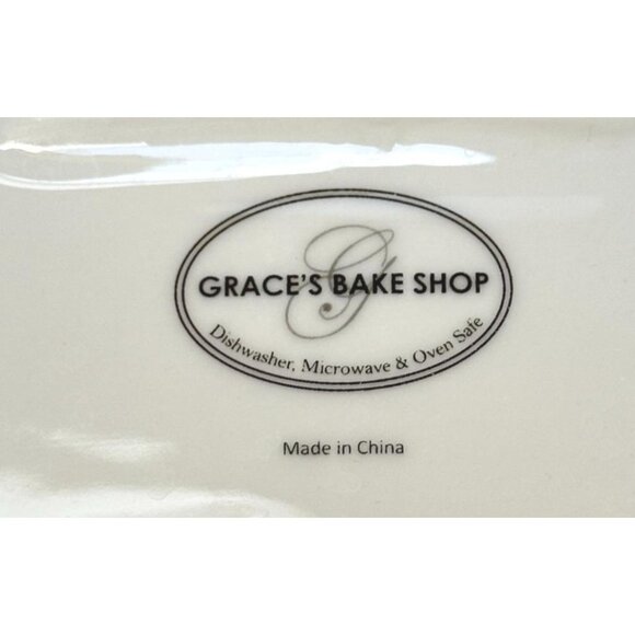 Graces Bake Shop JOY Oven Safe Oval Casserole Lidded Baker Christmas Village - Picture 8 of 12